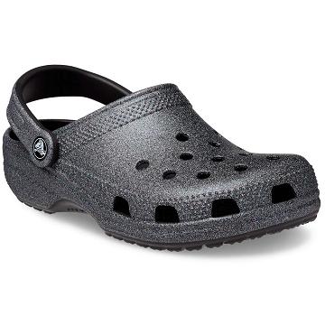 Crocs Classic Glitter Men's Clogs Black | Australia 0800ZUTG